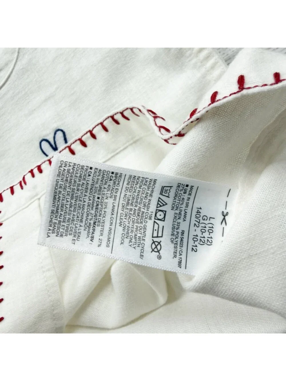 Old Navy x Disney Boys Embroidered Linen Short Set Outfit L 10-12